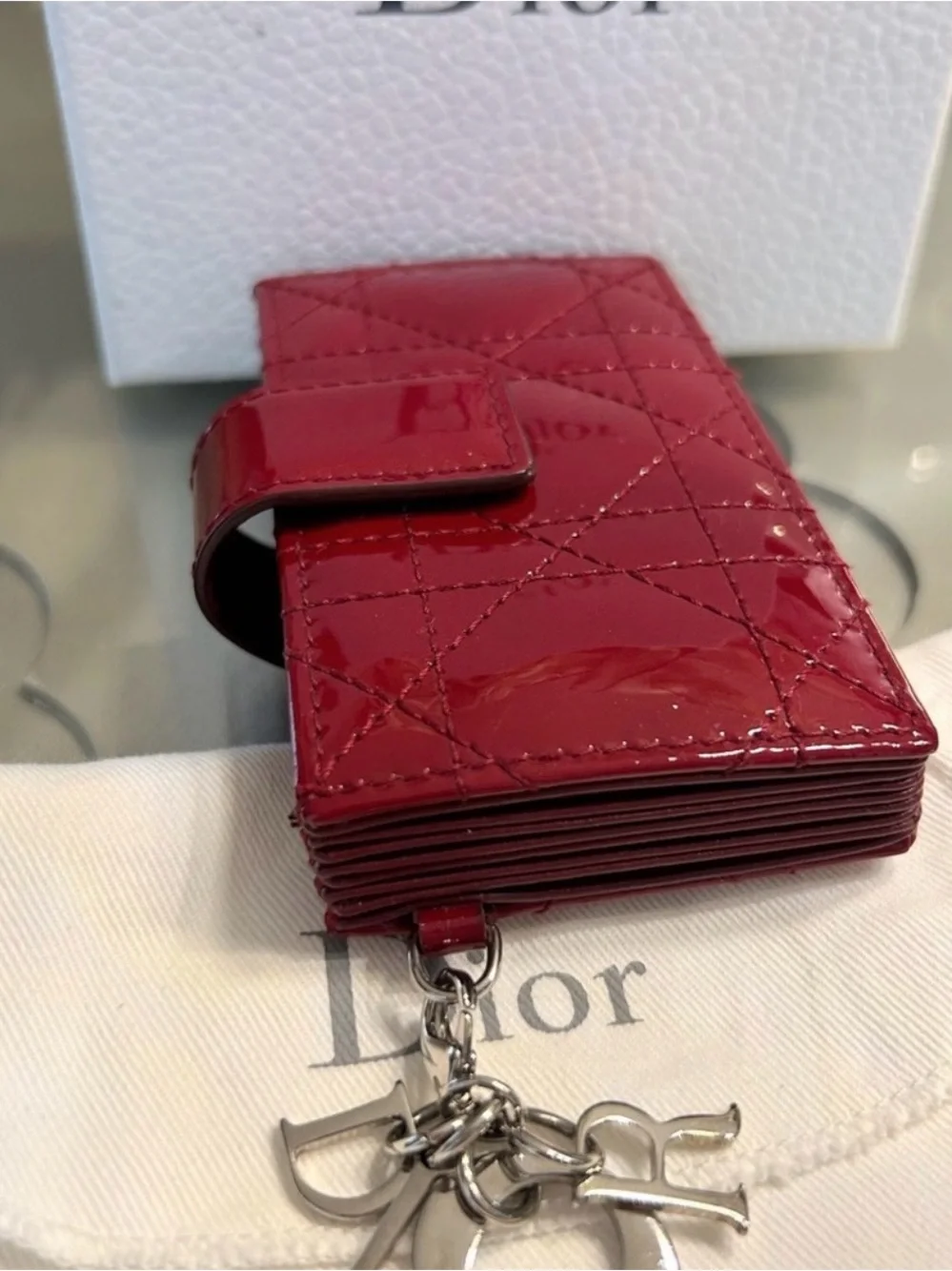 Stunning Red DIOR wallet.